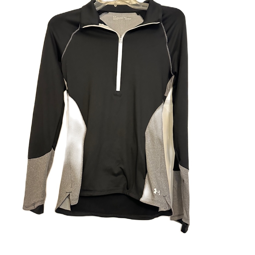 Under Armour Black and Gray Long Sleeve Top